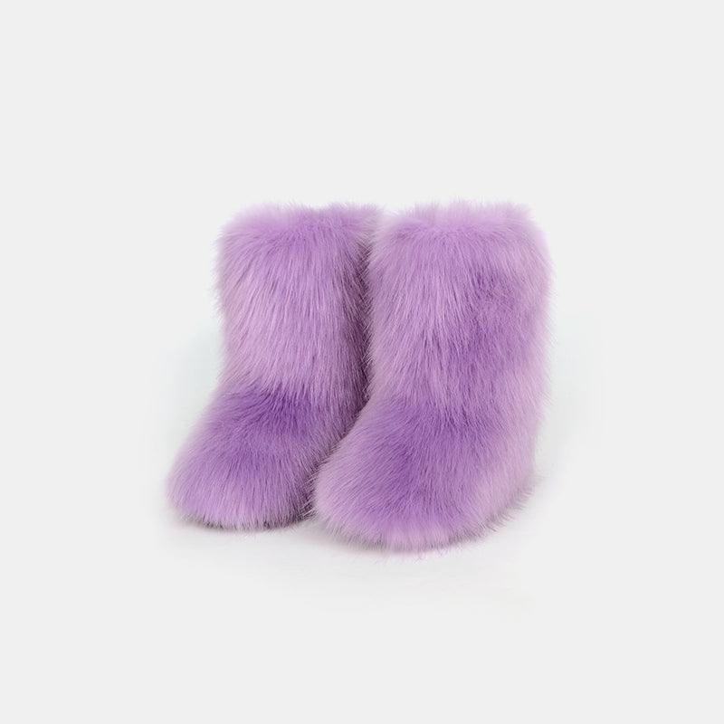 Thermal Fuzzy Platform Boots - Clothes For Her Online Store