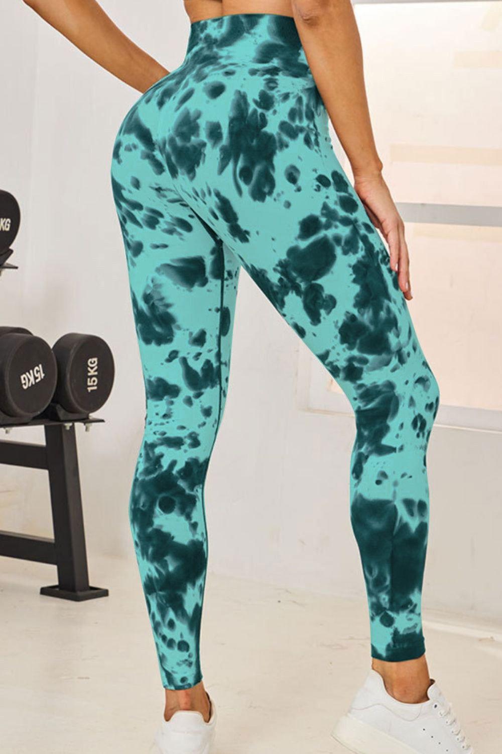 Tie-Dye High Waist Active Leggings - Clothes For Her Online Store