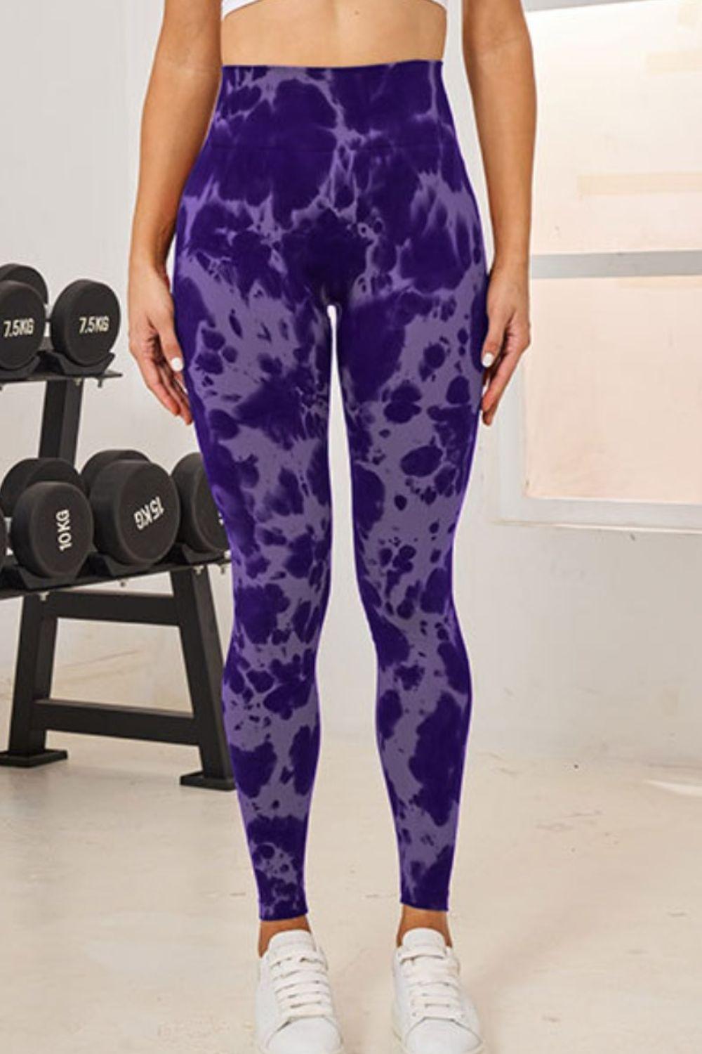 Tie-Dye High Waist Active Leggings - Clothes For Her Online Store