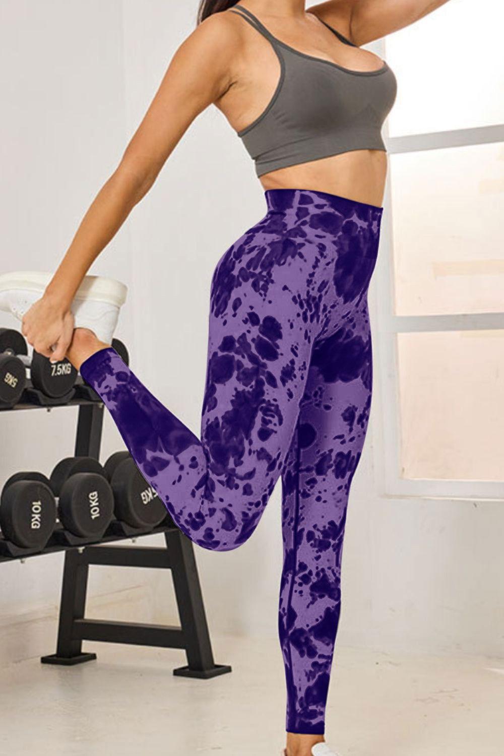 Tie-Dye High Waist Active Leggings - Clothes For Her Online Store