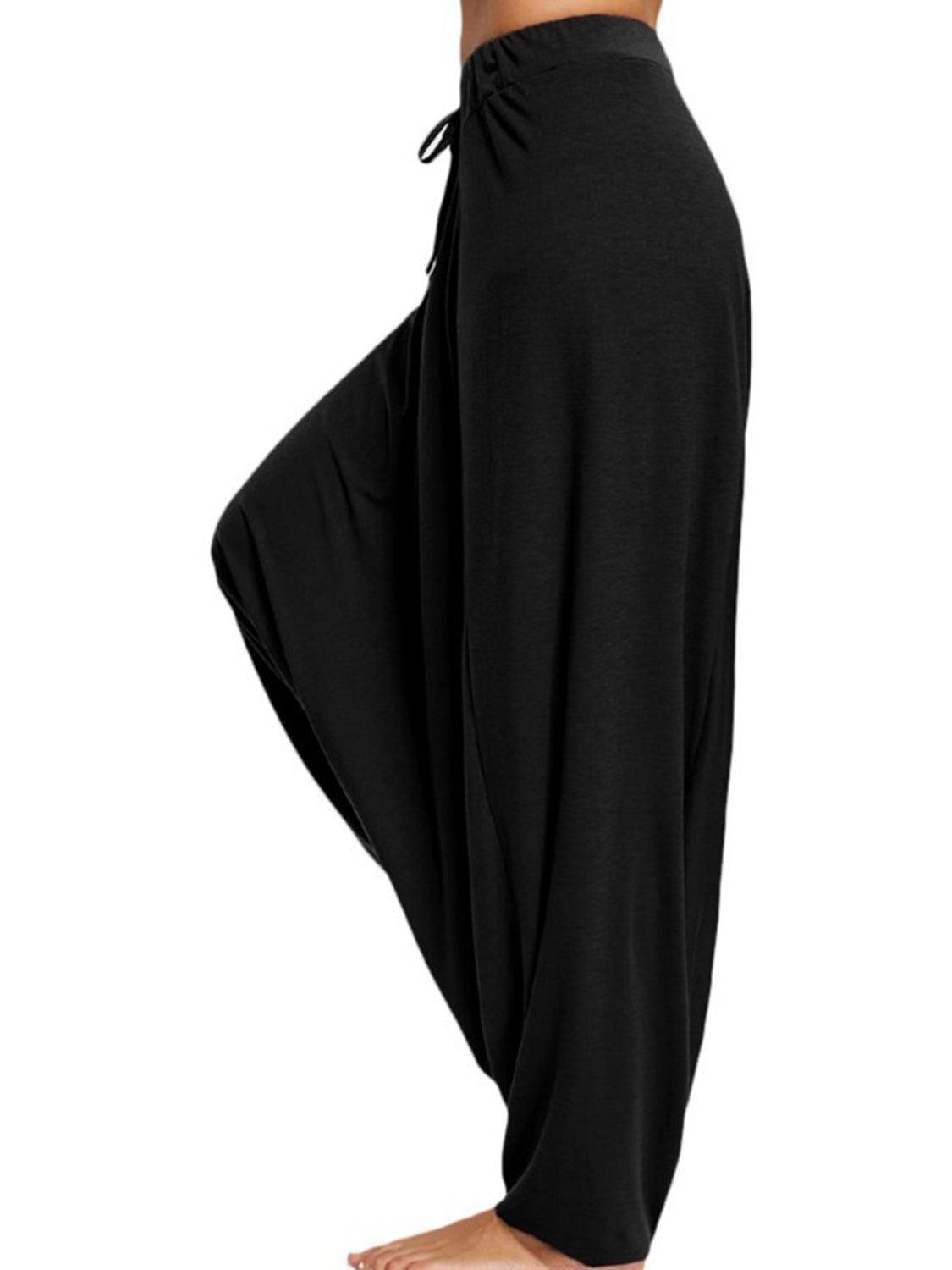 Tied Mid Waist Long Harem Pants - Clothes For Her Online Store