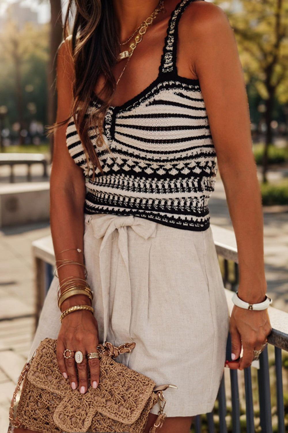 Tied Shorts with Pockets - Clothes For Her Online Store