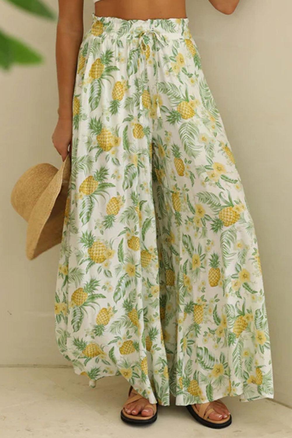 Tied Wide Leg Pants - Clothes For Her Online Store