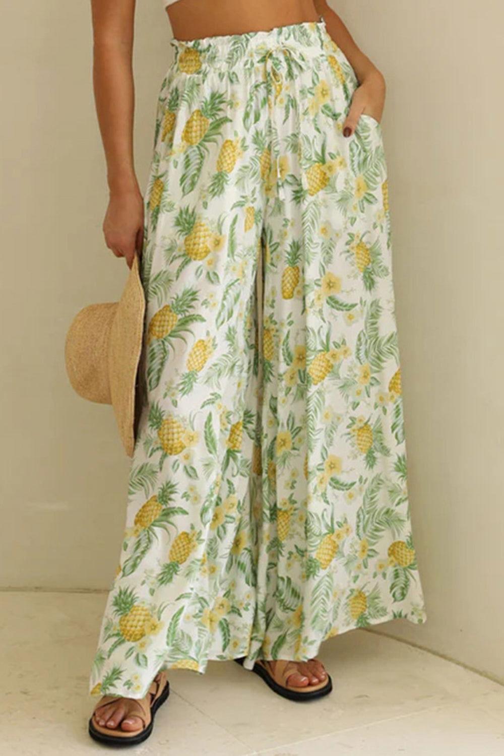 Tied Wide Leg Pants - Clothes For Her Online Store