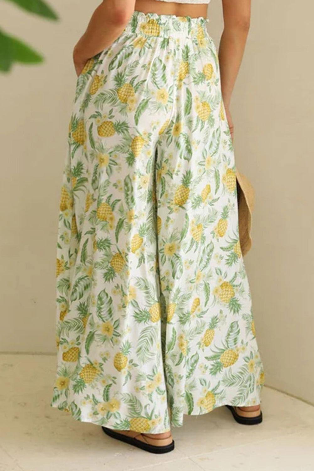 Tied Wide Leg Pants - Clothes For Her Online Store