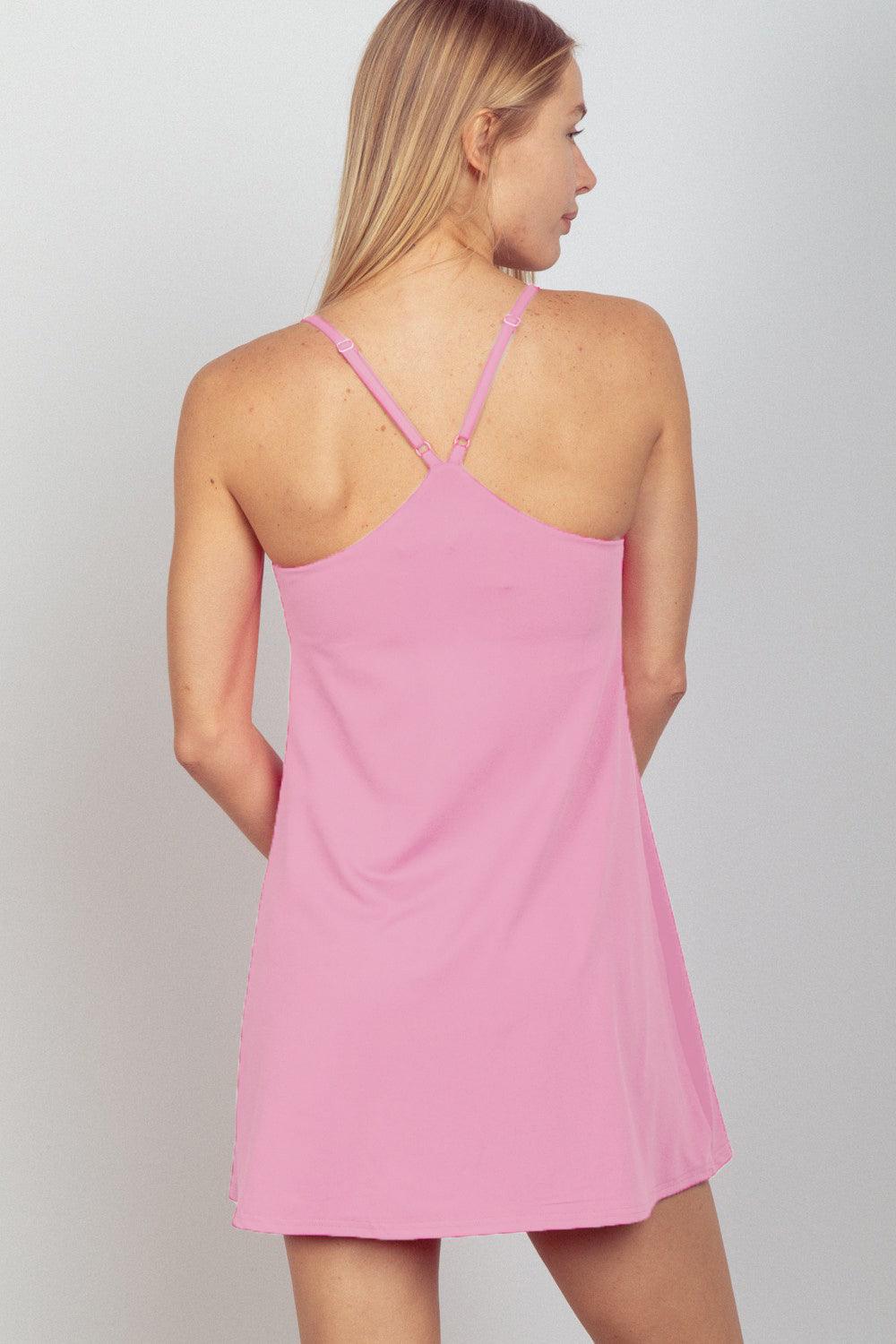 VERY J Sleeveless Active Tennis Dress with Unitard Liner - Clothes For Her Online Store