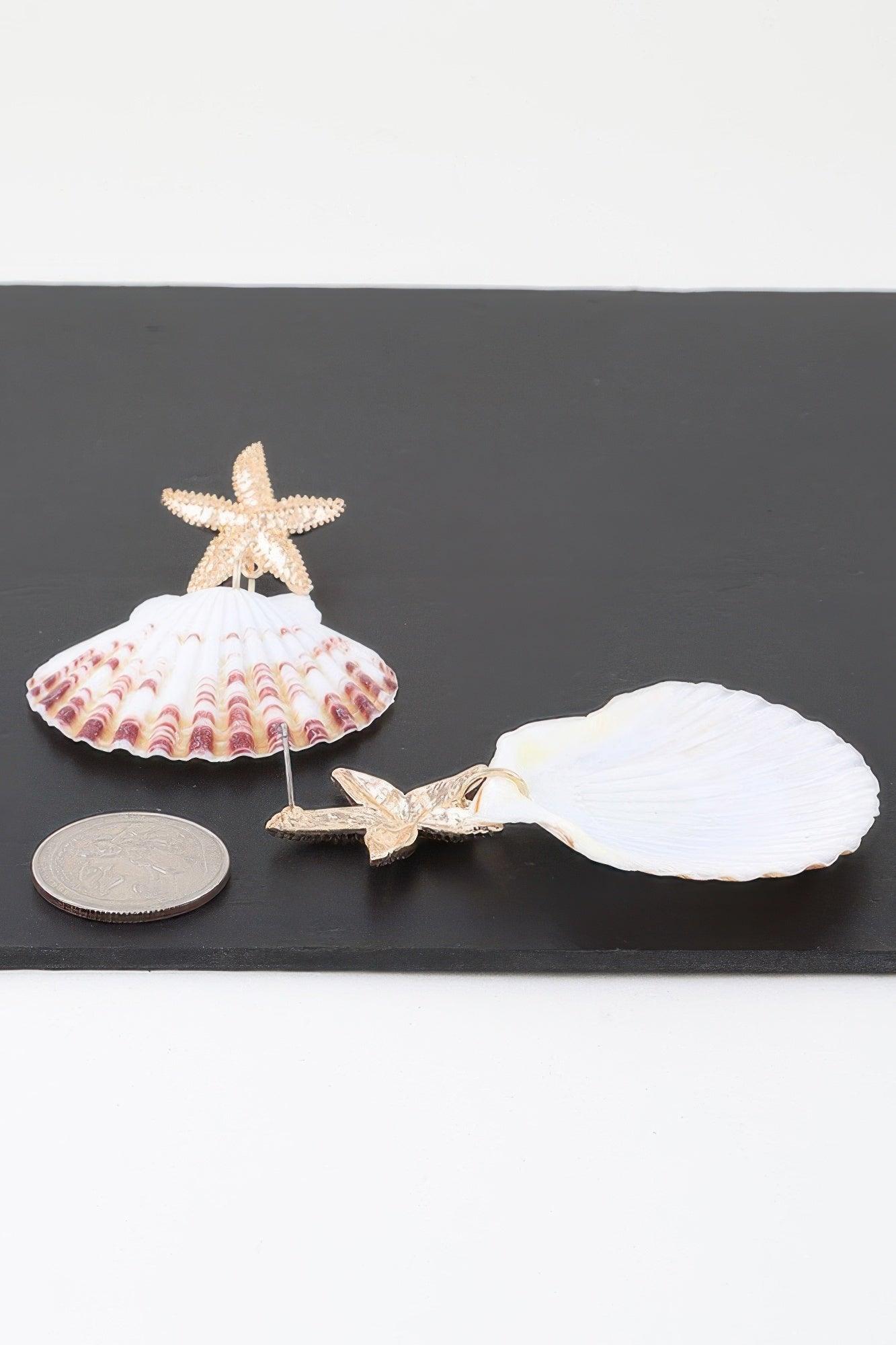 Under The Sea Clam Earrings - Clothes For Her Online Store