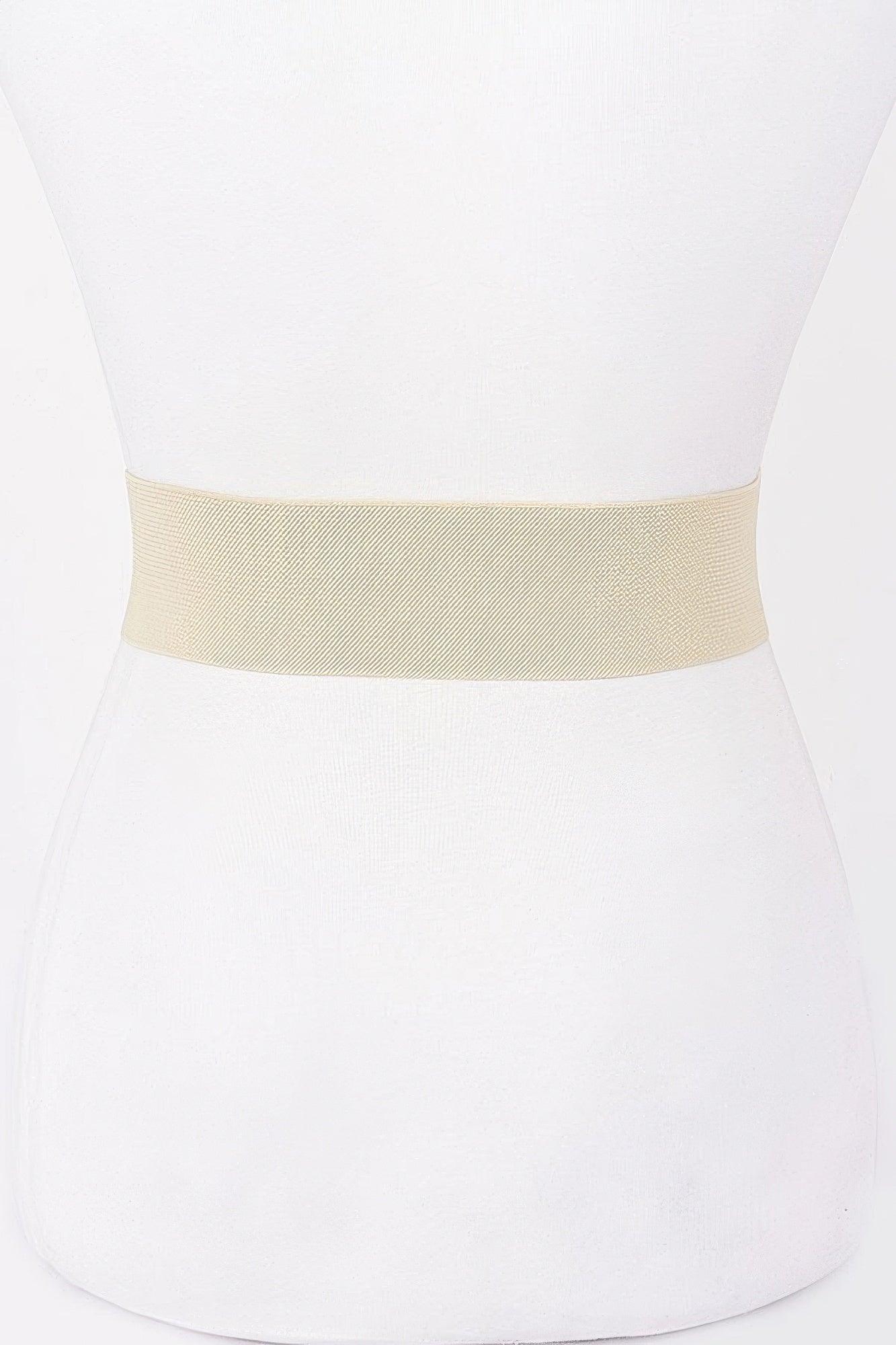 Pearl Metal Buckle Elastic Belt - Clothes For Her Online Store