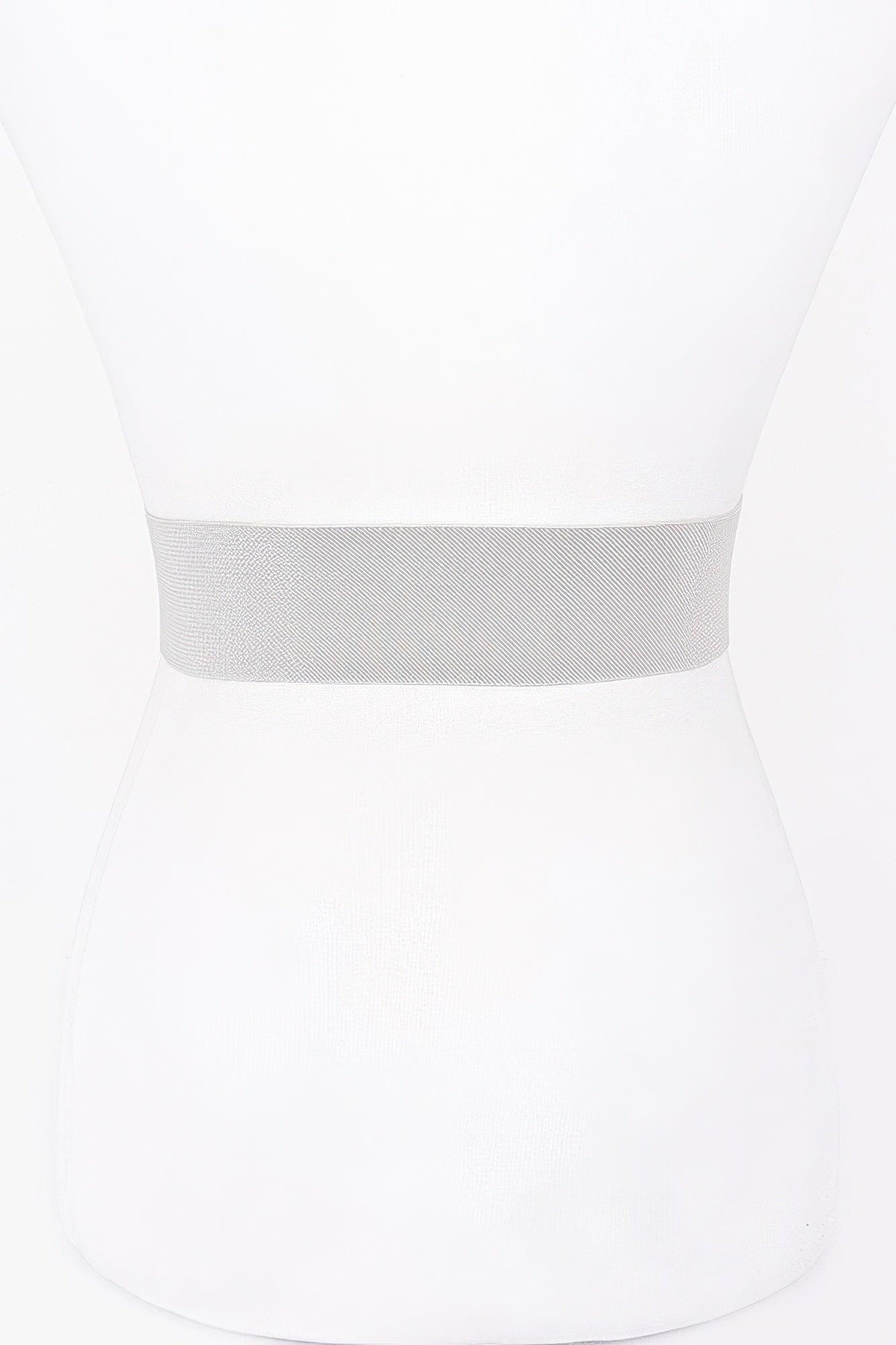 Pearl Metal Buckle Elastic Belt - Clothes For Her Online Store