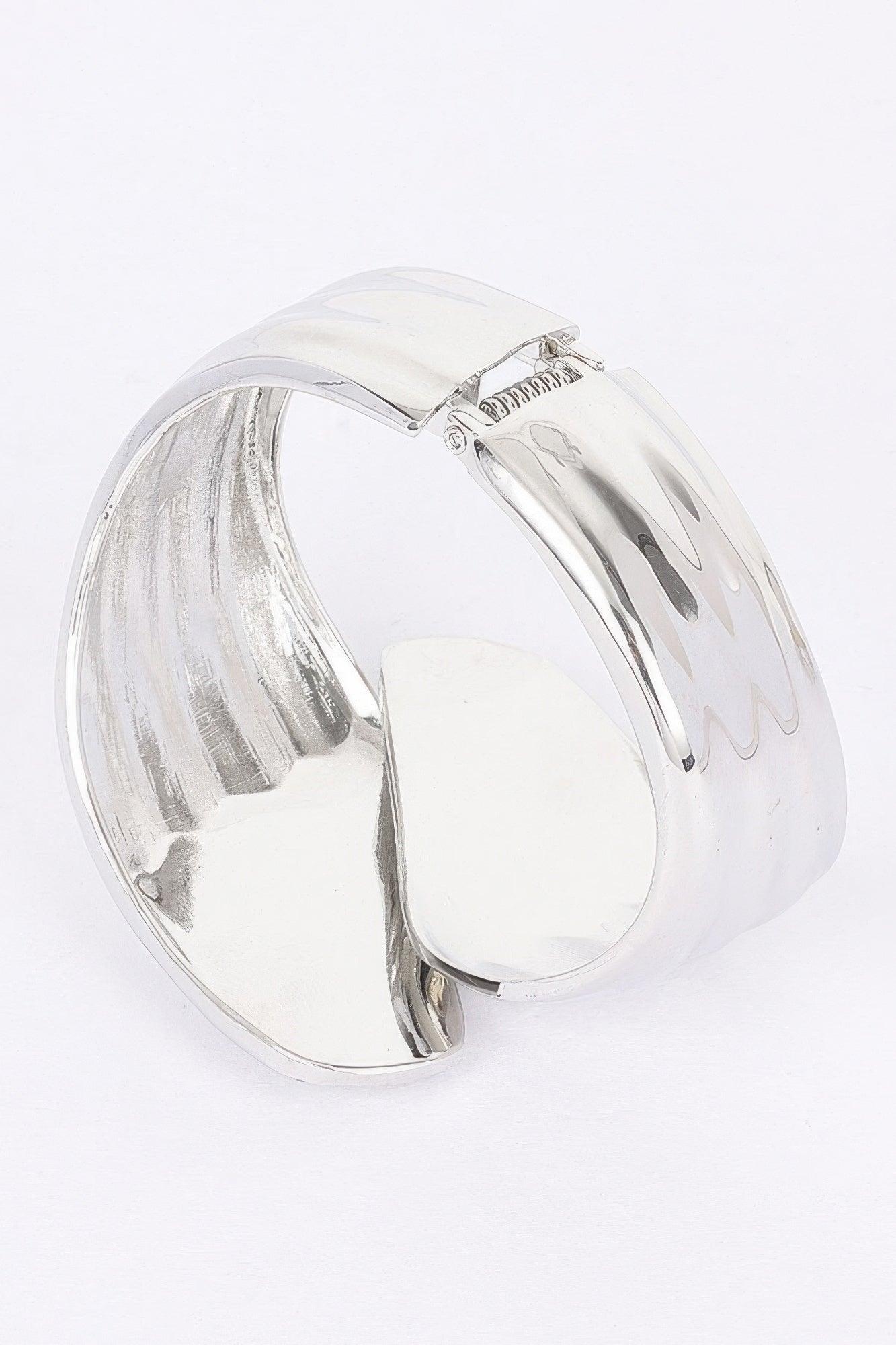 Metal Spring Hinge Cuff - Clothes For Her Online Store