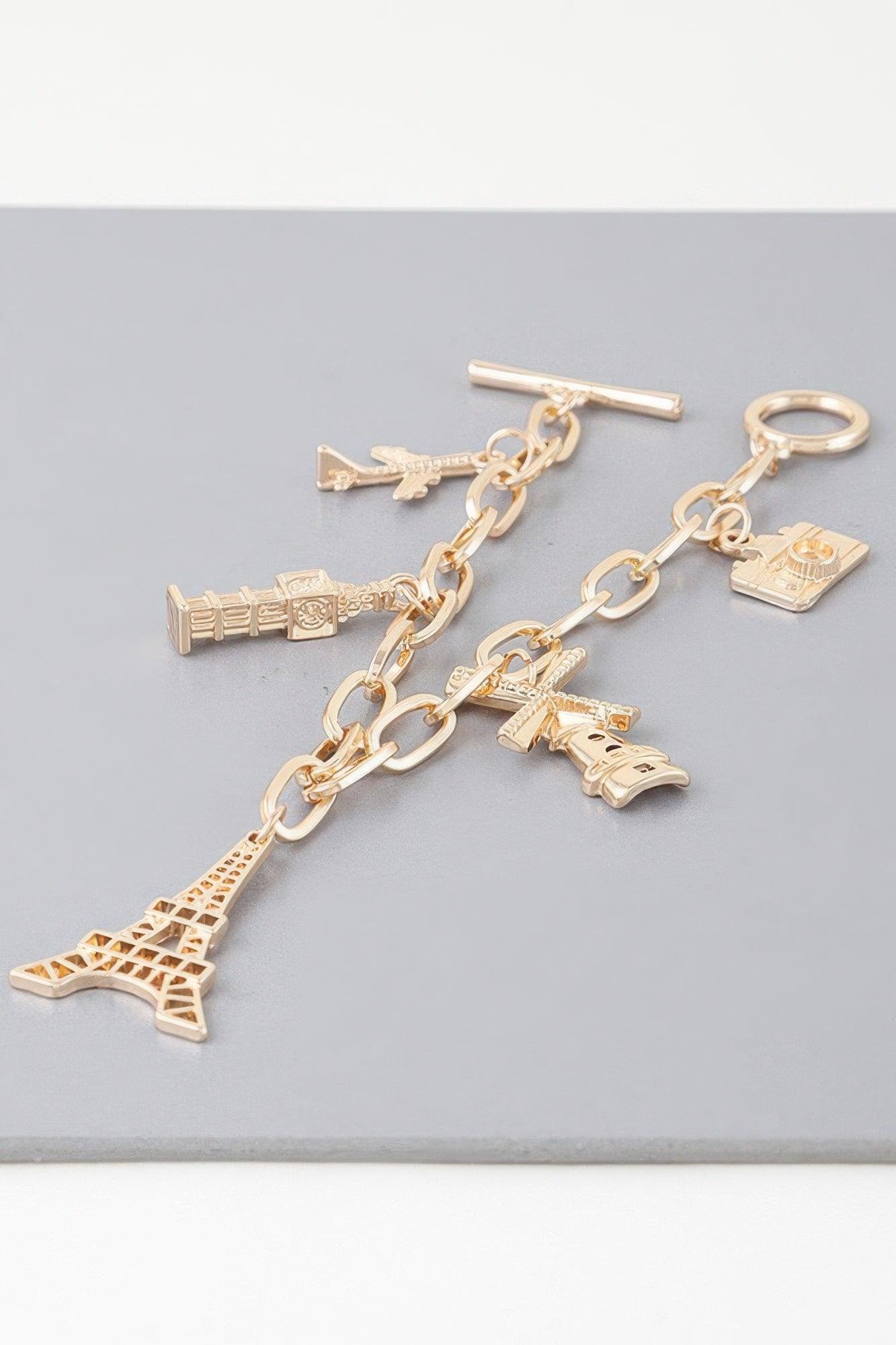 Living In Paris Chain Bracelet - Clothes For Her Online Store