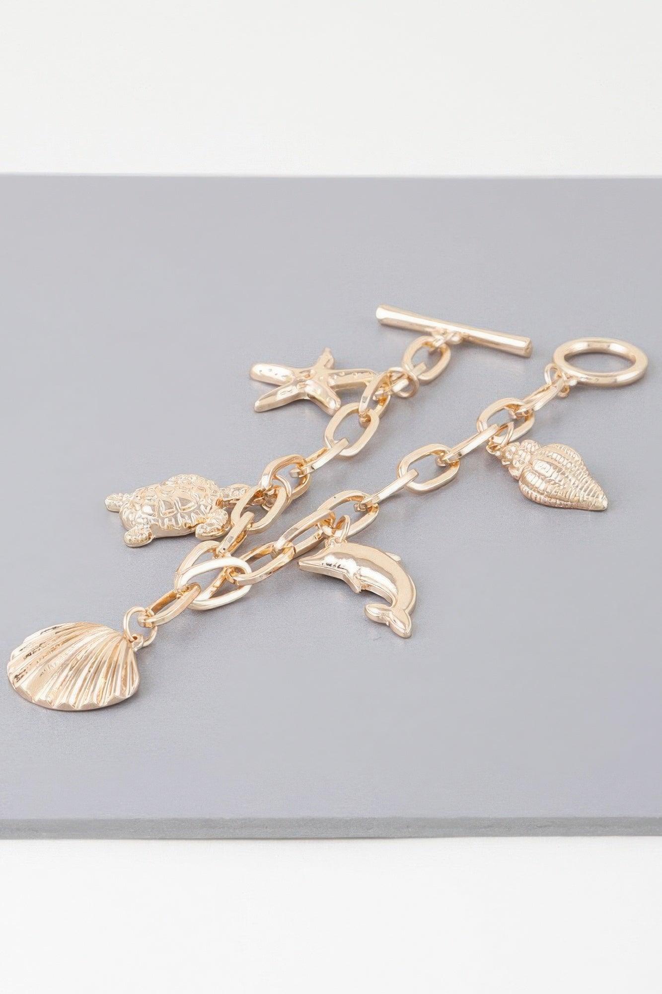 Dolphin In The Sea Chain Bracelet - Clothes For Her Online Store