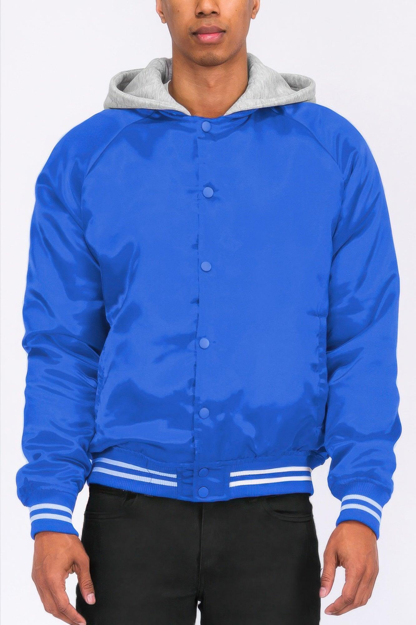 Satin Varsity Bomber Jacket - Clothes For Her Online Store