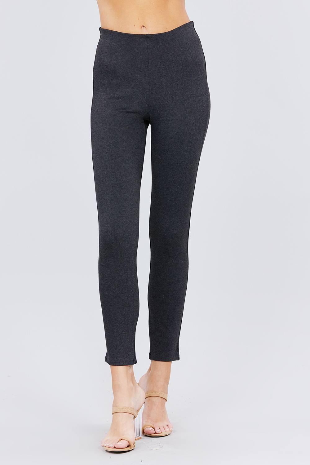 Waist Elastic Band Ponte Pants - Clothes For Her Online Store