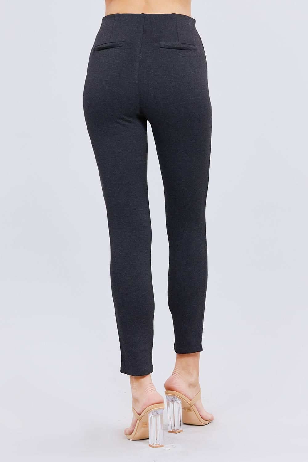 Waist Elastic Band Ponte Pants - Clothes For Her Online Store