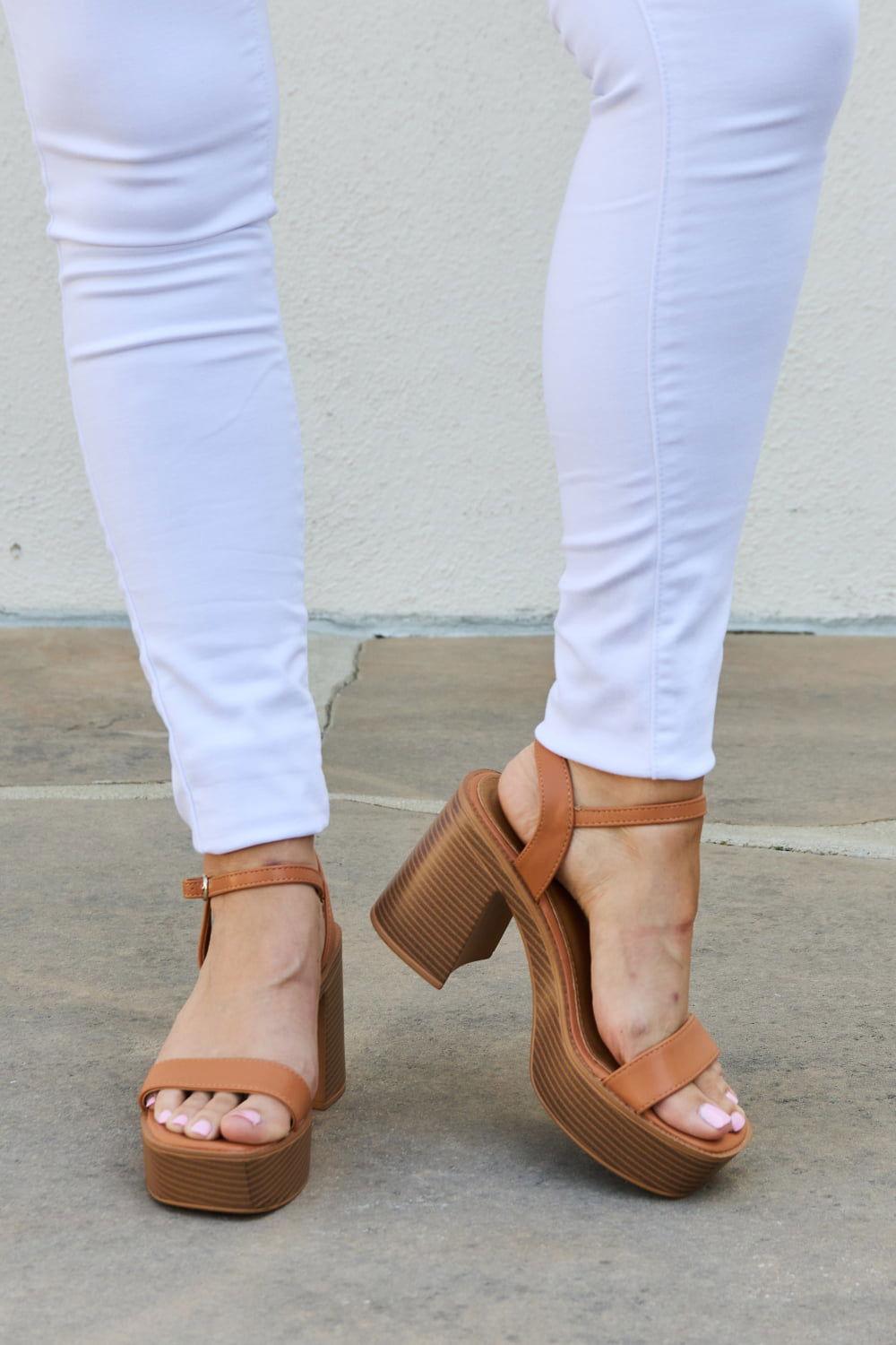 Weeboo Feel It Platform Heel Sandals - Clothes For Her Online Store