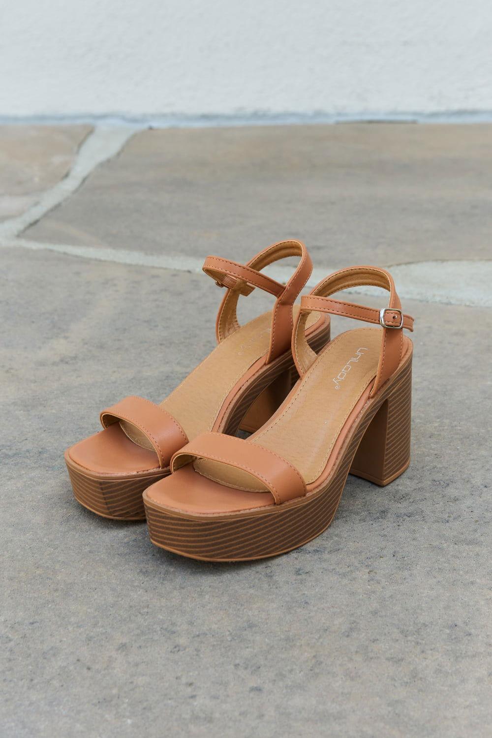 Weeboo Feel It Platform Heel Sandals - Clothes For Her Online Store