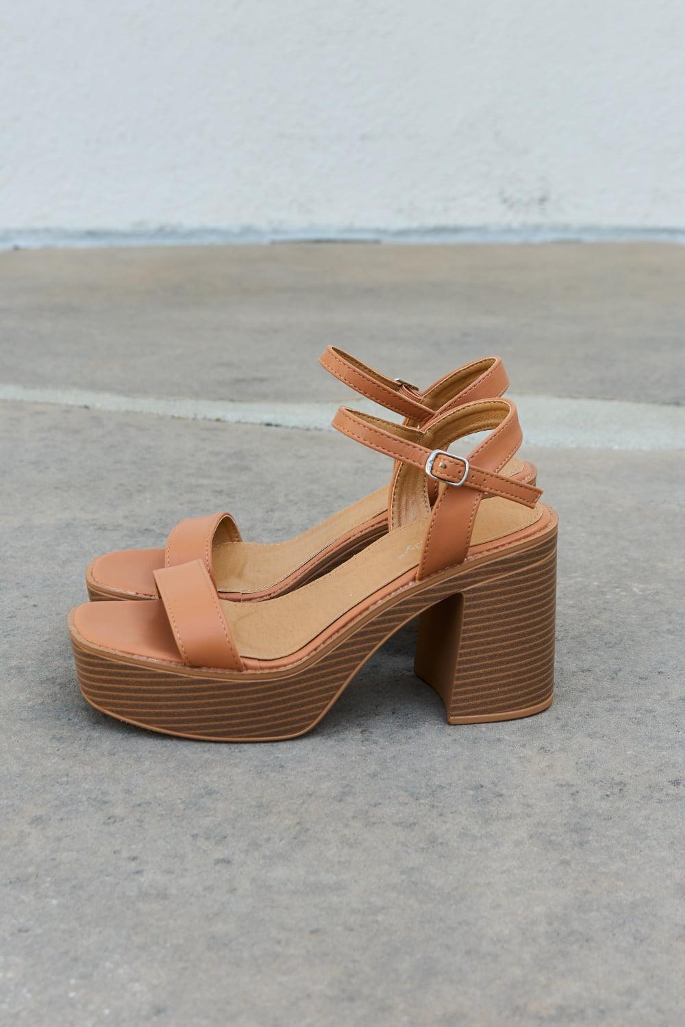Weeboo Feel It Platform Heel Sandals - Clothes For Her Online Store