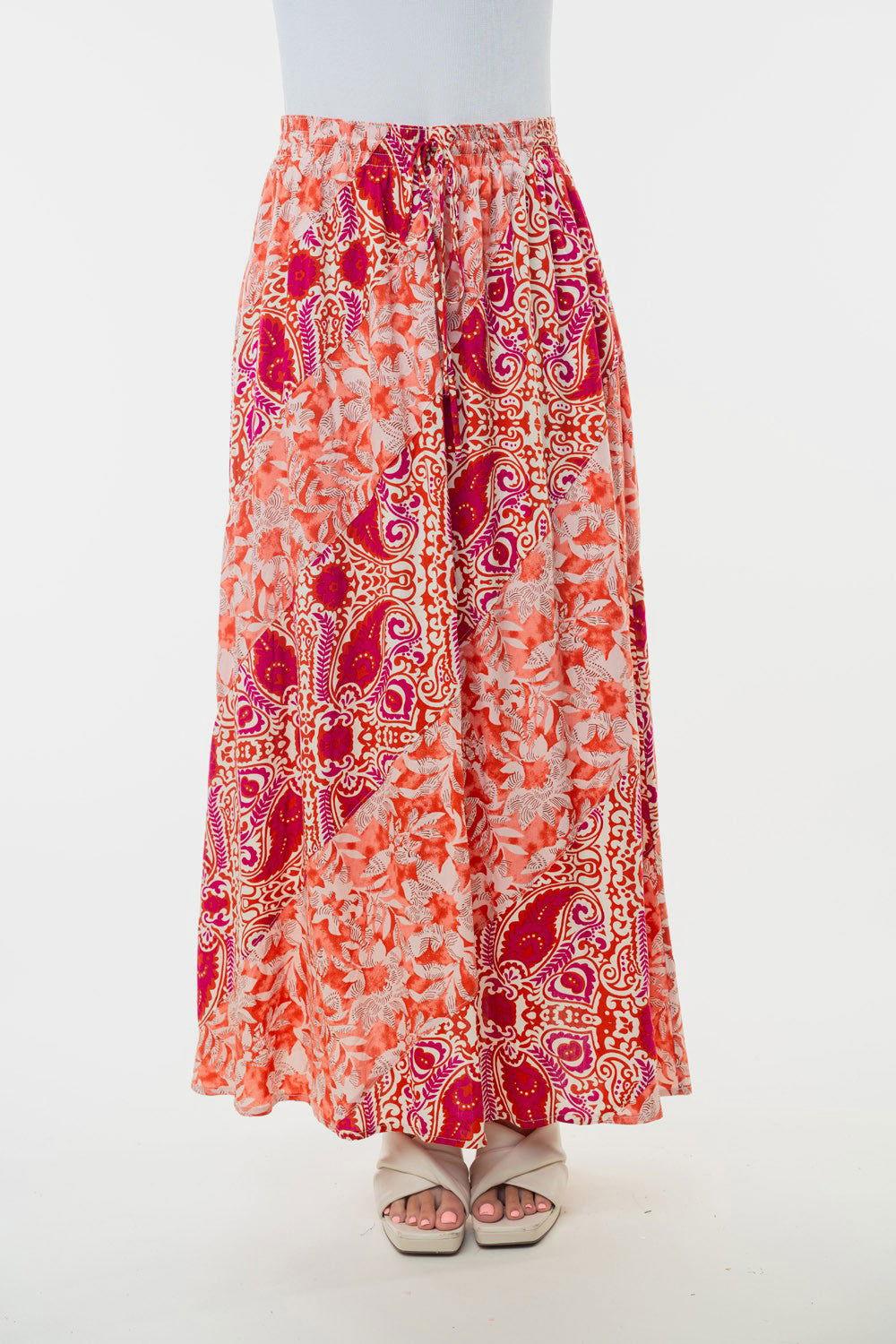 White Birch Full Size High Waisted Floral Woven Skirt - Clothes For Her Online Store