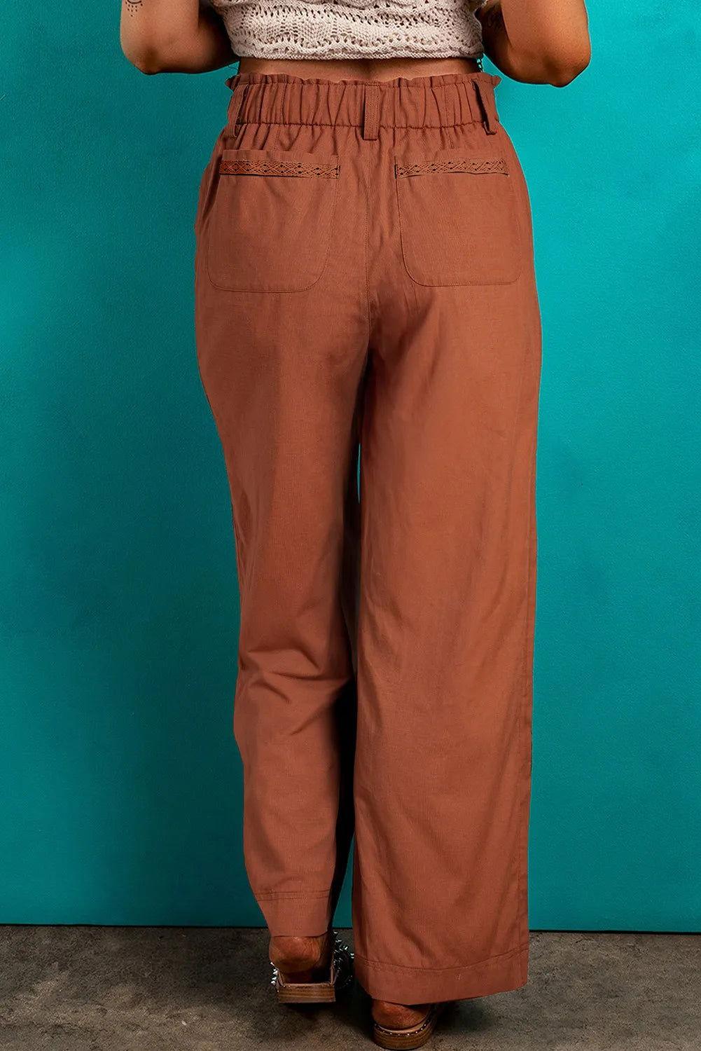 Wide Leg Pants with Pockets - Clothes For Her Online Store