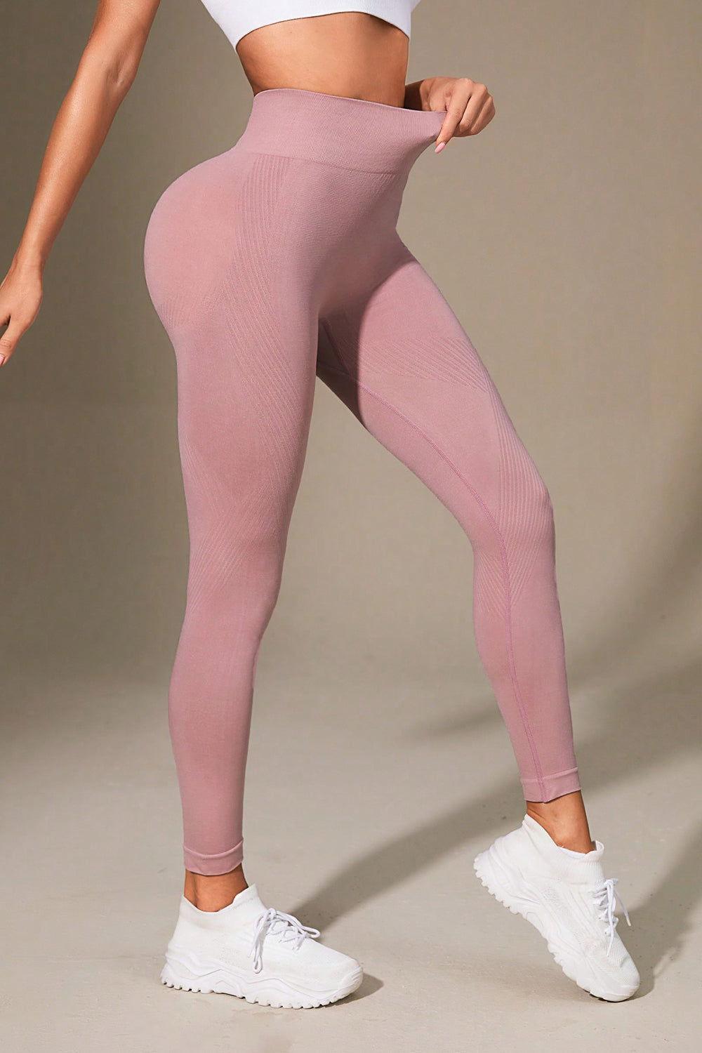 Wide Waistband Sports Leggings - Clothes For Her Online Store