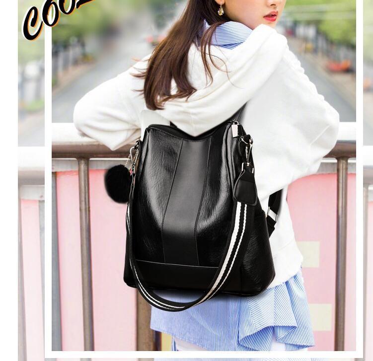 Women's Fashion Backpack Purses Multipurpose Design Handbags and Shoulder Bag PU Leather Travel bag - Clothes For Her Online Store