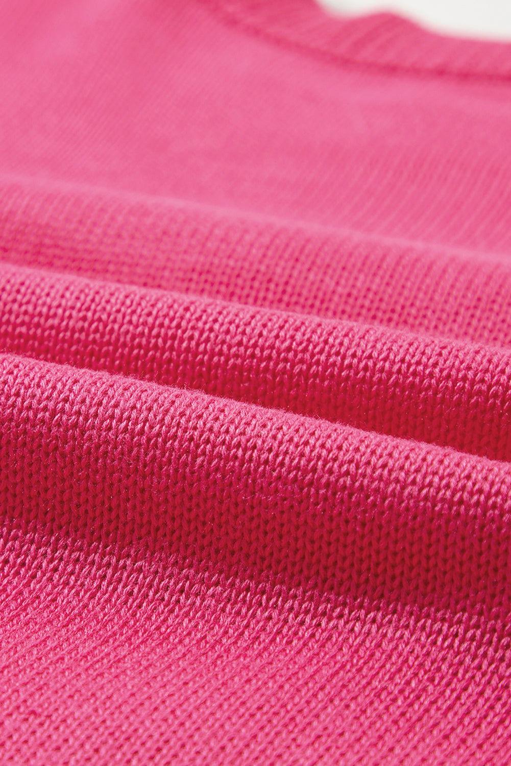 XOXO Round Neck Drop Shoulder Sweater - Clothes For Her Online Store