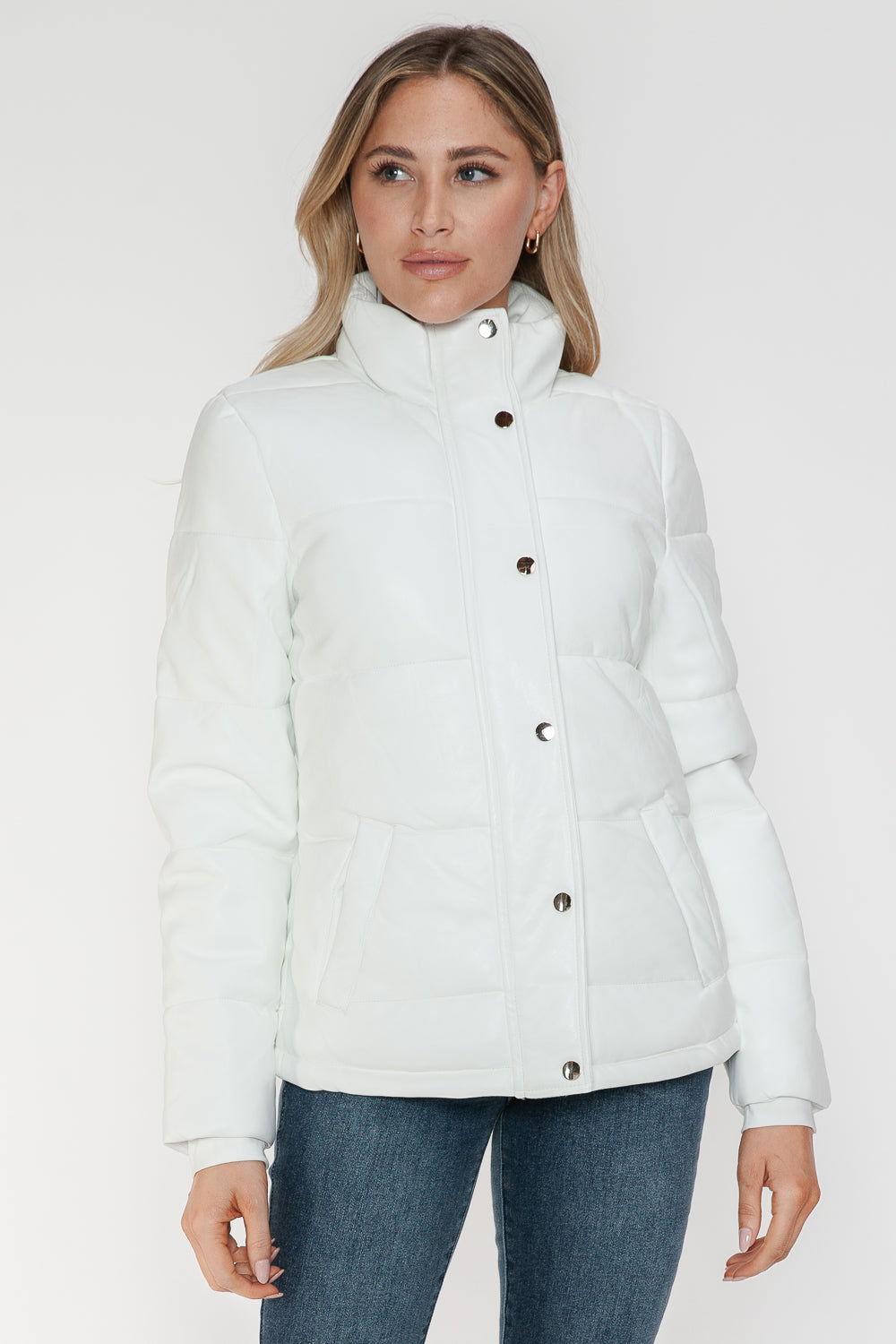 YMI Pocketed Zip Up Turtleneck Puffer Jacket - Clothes For Her Online Store