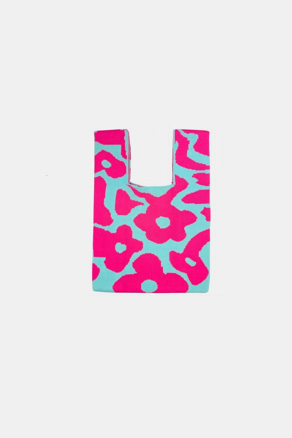 Zenana Flower Eco-Friendly Knitted Handbag - Clothes For Her Online Store