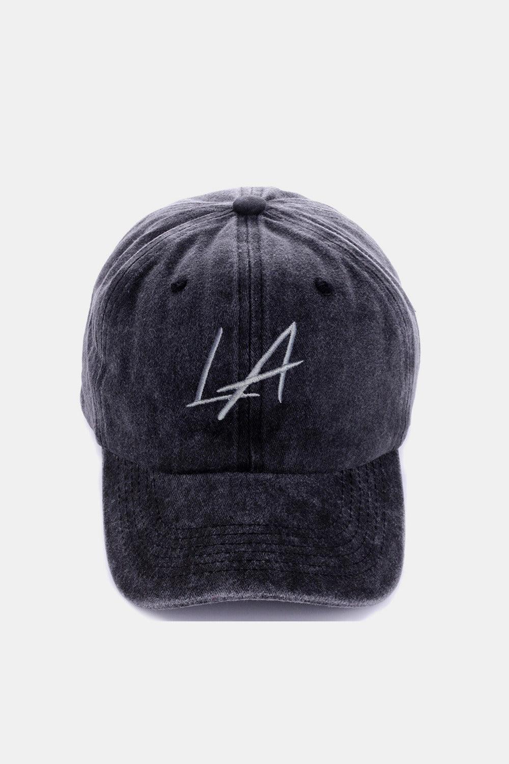 Zenana Washed Embroidered City Baseball Cap - Clothes For Her Online Store
