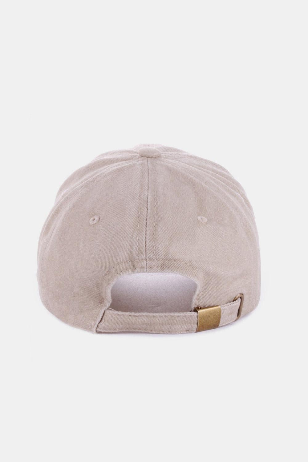 Zenana Washed Embroidered City Baseball Cap - Clothes For Her Online Store
