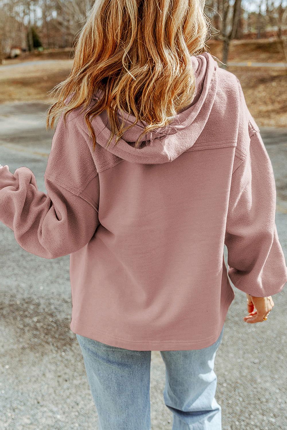 Zip-Up Drawstring Hooded Jacket - Clothes For Her Online Store