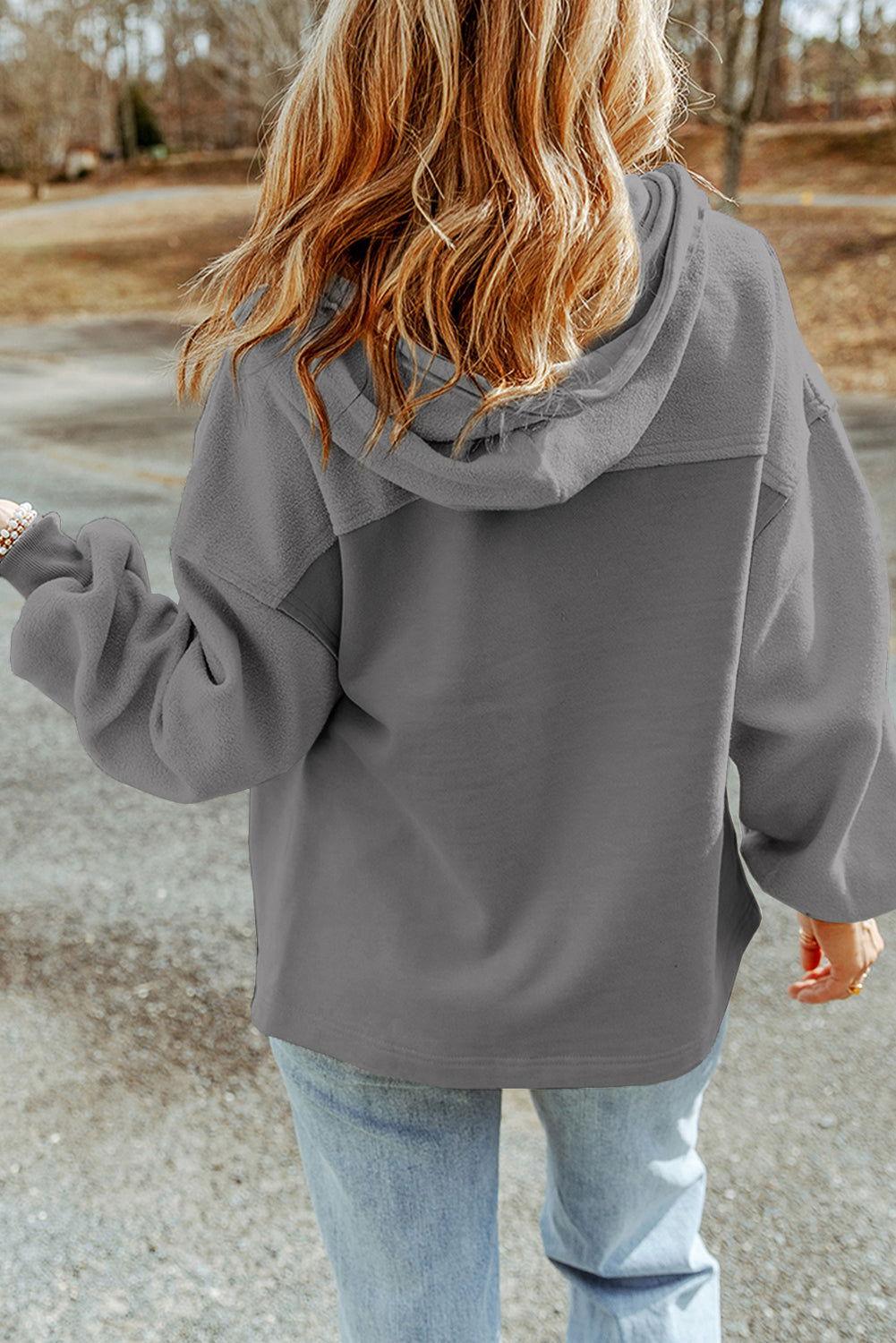 Zip-Up Drawstring Hooded Jacket - Clothes For Her Online Store