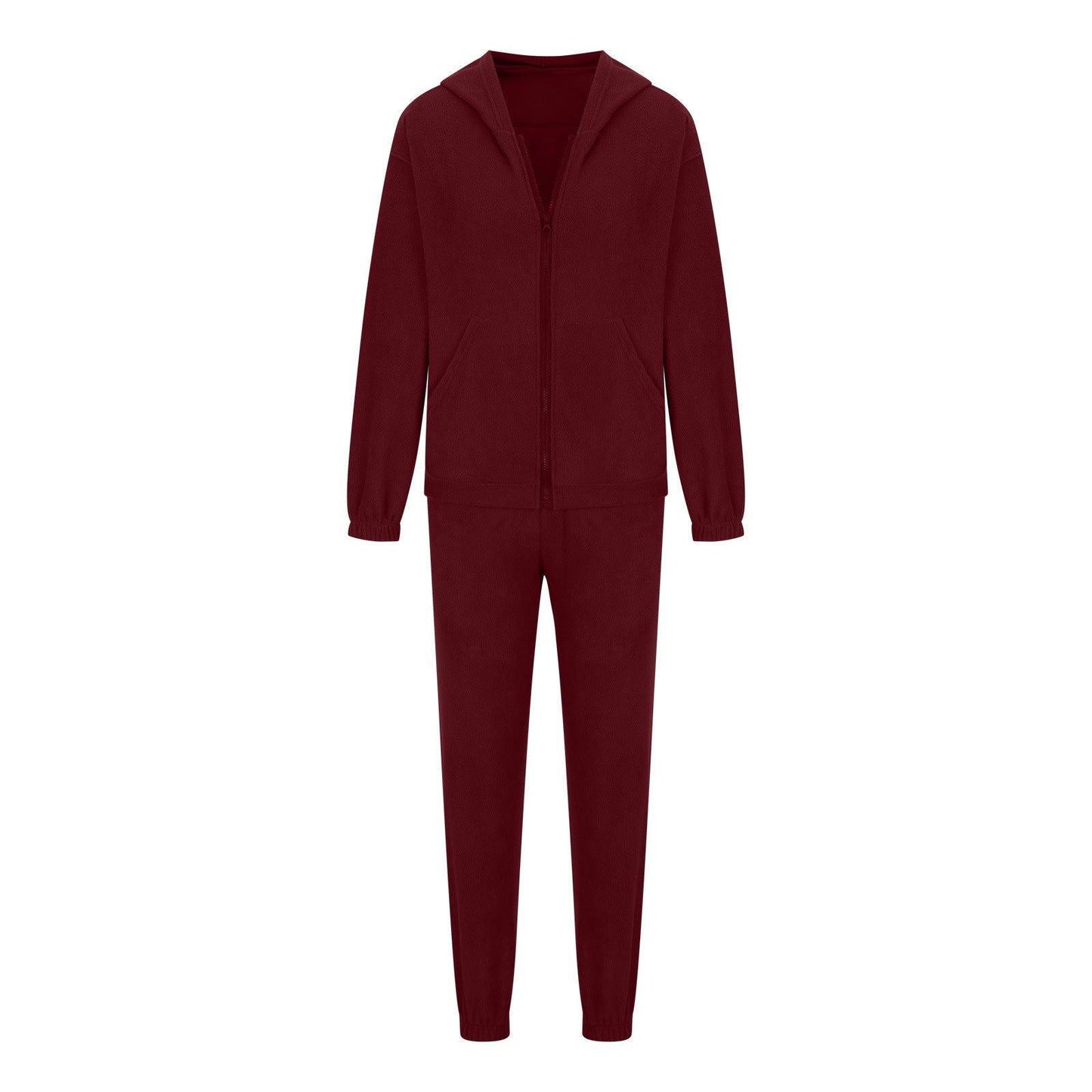 Zip Up Long Sleeve Hoodie and Joggers Set - Clothes For Her Online Store