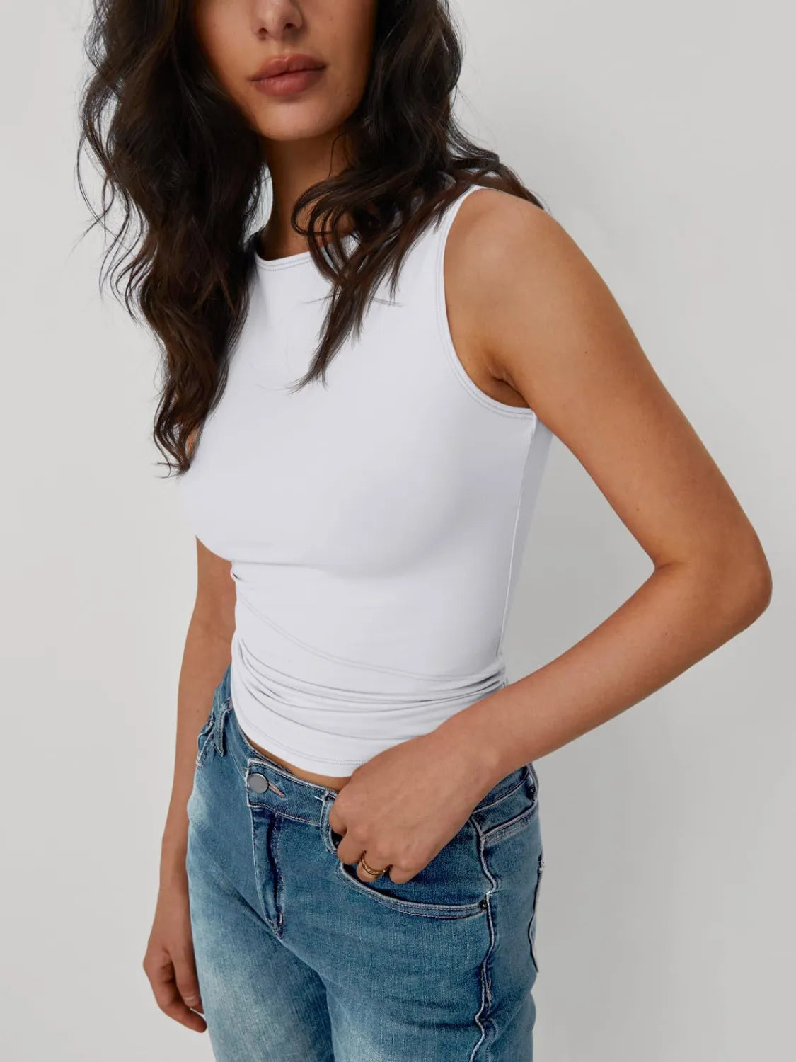 Solid Round Neck Tank