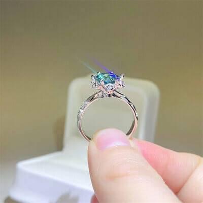 2 Carat Moissanite 925 Sterling Silver Ring - Clothes For Her Online Store