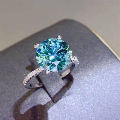 5 Carat Moissanite Zircon 925 Sterling Silver Ring - Clothes For Her Online Store