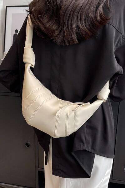 Zenana Vegan Leather Croissant Crossbody Bag - Clothes For Her Online Store