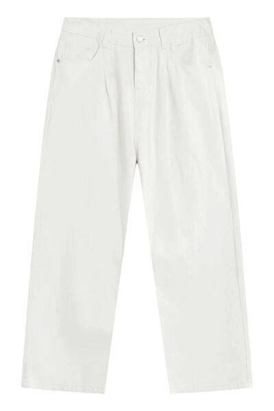 Wide Leg Jeans with Pockets - Clothes For Her Online Store