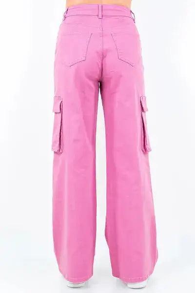 American Bazi Drawstring Wide Leg Cargo Pants - Clothes For Her Online Store
