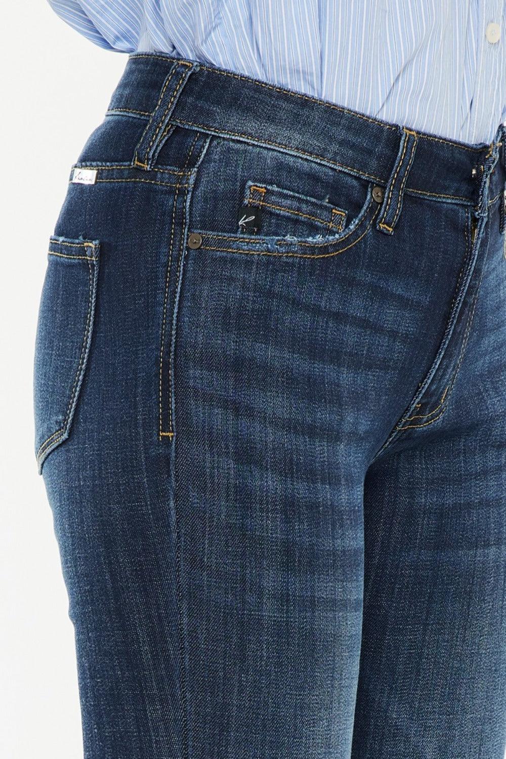 Kancan Full Size Mid Rise Flare Jeans - Clothes For Her Online Store