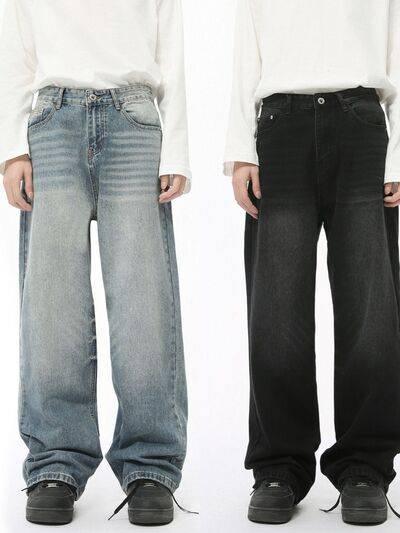 High Rise Wide Leg Casual Jeans - Clothes For Her Online Store