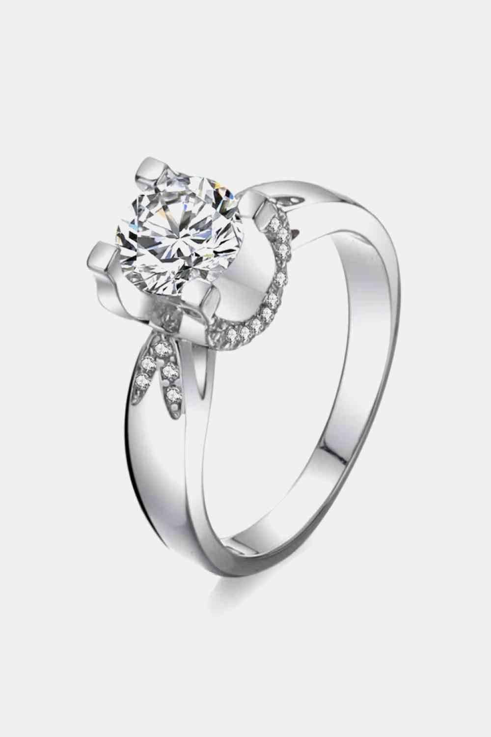 2 Carat Moissanite 925 Sterling Silver Ring - Clothes For Her Online Store
