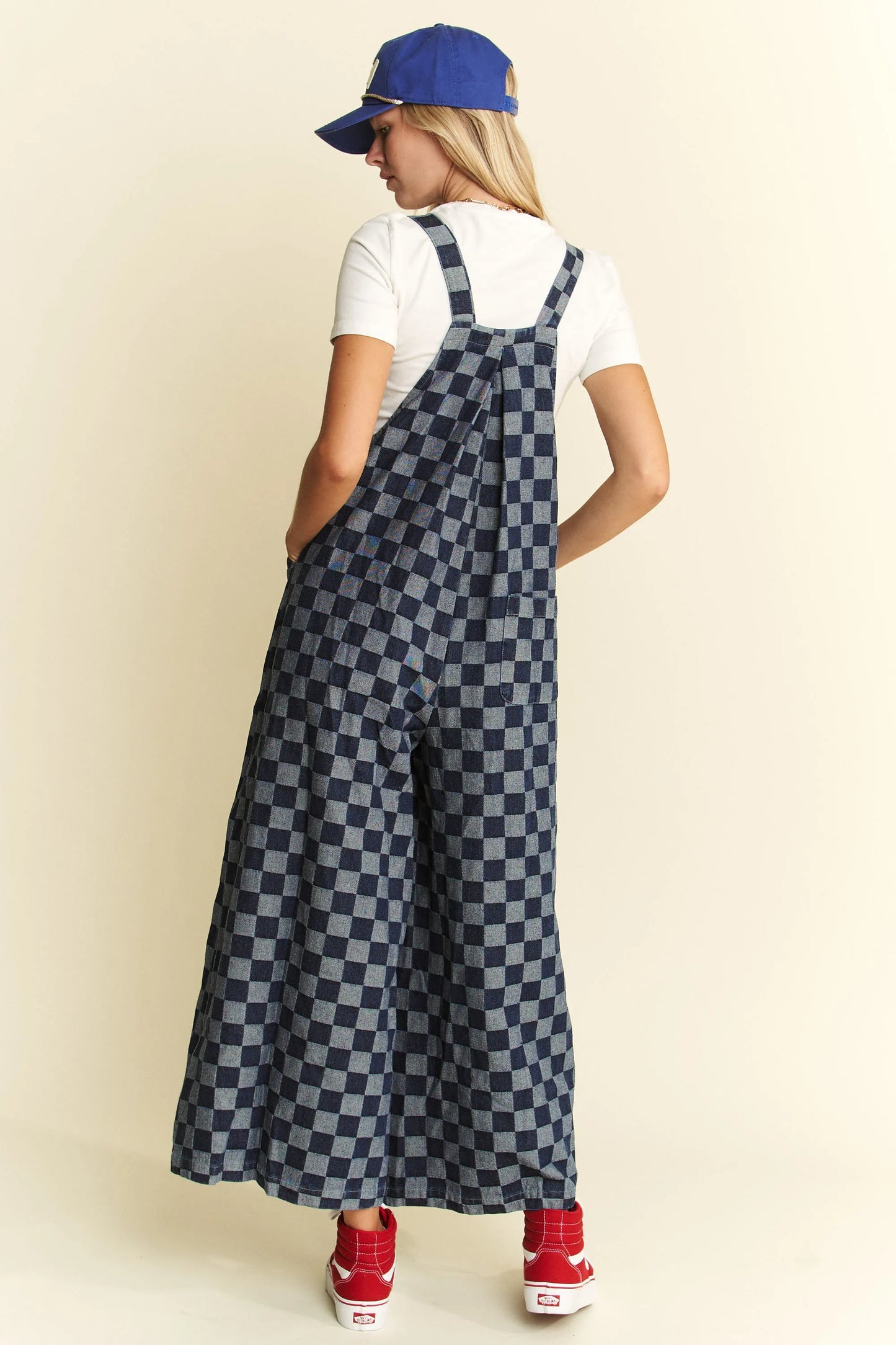 Jade By Jane Denim Checkered Jumpsuit - Clothes For Her Online Store