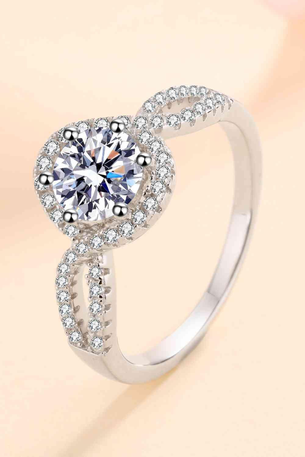 Feel The Joy 925 Sterling Silver Moissanite Ring - Clothes For Her Online Store