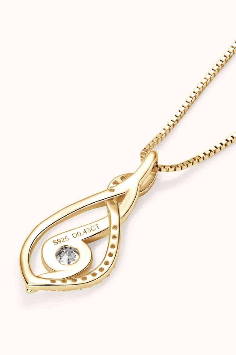 Moissanite 925 Sterling Silver Necklace - Clothes For Her Online Store