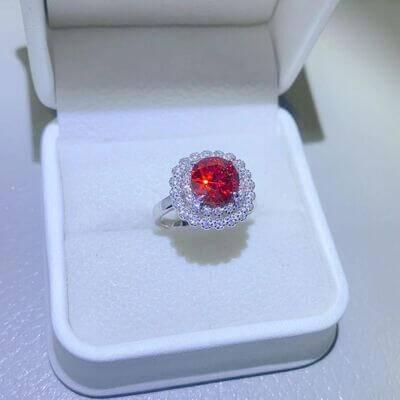 2 Carat Moissanite 925 Sterling Silver Ring - Clothes For Her Online Store