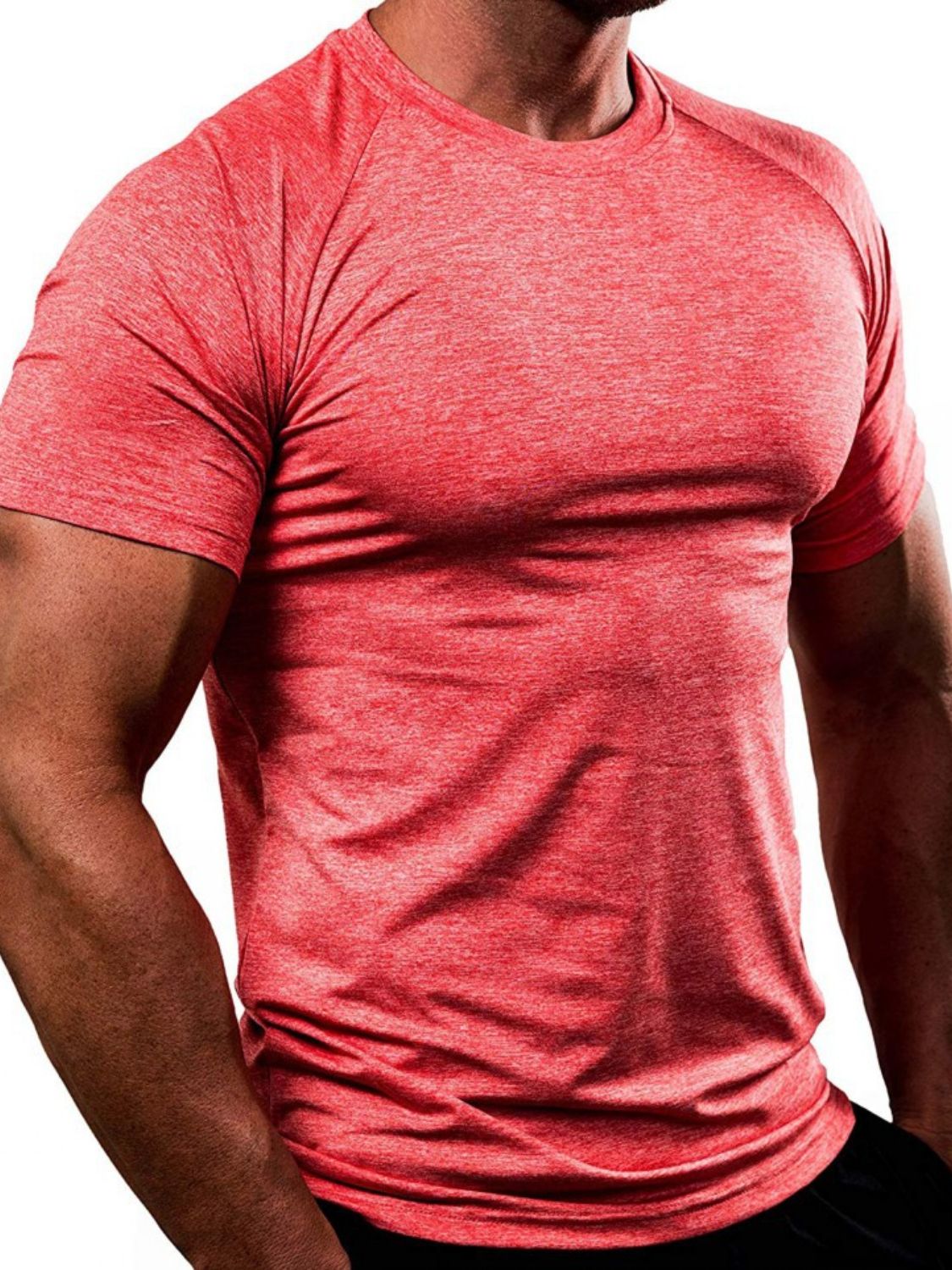 Men's Plus Size Round Neck Short Sleeve T-Shirt - Clothes For Her Online Store