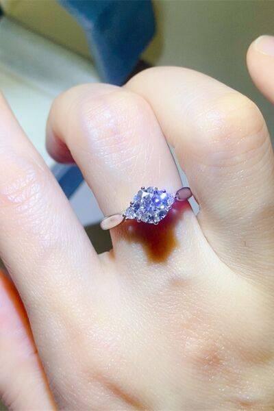 2 Carat Moissanite 925 Sterling Silver Ring - Clothes For Her Online Store