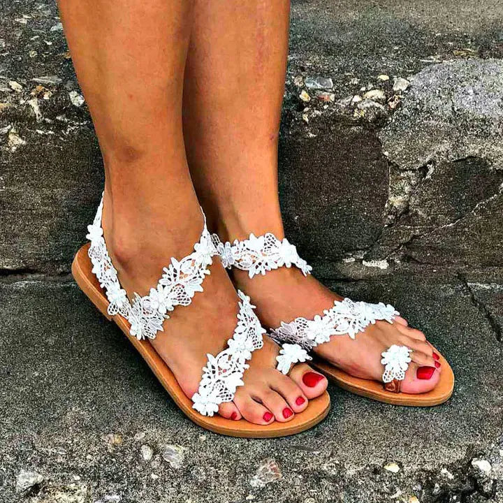 Toe Loop Flats Sandals